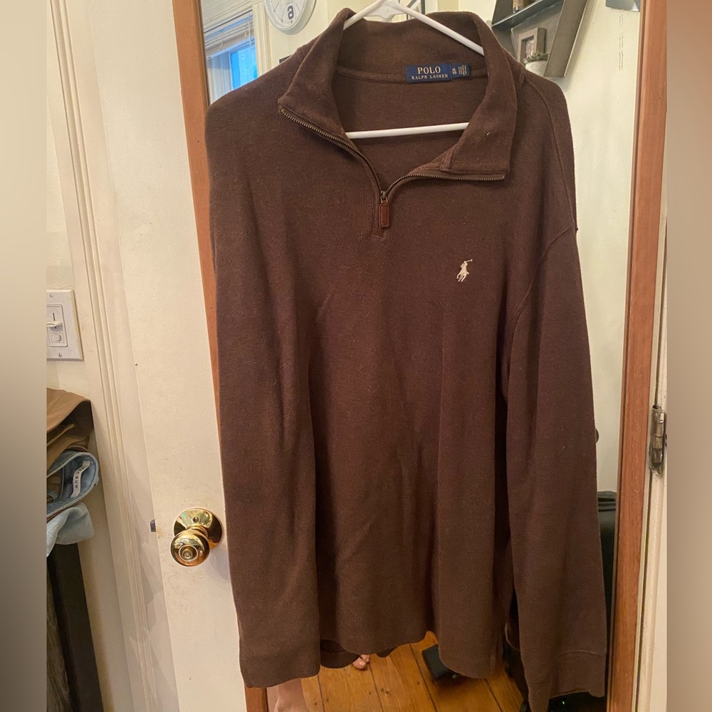 Polo Ralph Lauren Quarter Zip Brown Size XL